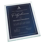 Dyplom szklany - Podziękowanie - pionowy - kolorowy druk UV - DUV068 w sklepie internetowym Grawernia.pl