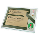 Dyplom szklany - Podziękowanie za służbę w Straży Granicznej - poziomy - kolorowy druk UV - DUV071 w sklepie internetowym Grawernia.pl