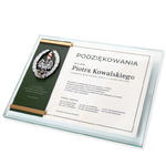 Dyplom szklany - Podziękowanie za pracę w Straży Granicznej - poziomy - kolorowy druk UV - DUV073 w sklepie internetowym Grawernia.pl