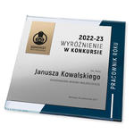 Dyplom szklany - Pracownik roku - kwadrat - kolorowy druk UV - DUV088 w sklepie internetowym Grawernia.pl