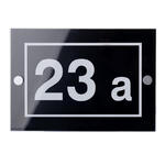 Tabliczka z numerem domu - plexi i czarny dibond - wym. 297x210mm (A4) - SPD044 w sklepie internetowym Grawernia.pl