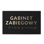 Tabliczka z pismem Braille'a - akryl czarny mat i laminat grawerski - wym. 160x93mm - TAB491 w sklepie internetowym Grawernia.pl