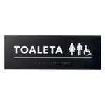 Toaleta koedukacyjna - Tabliczka z pismem Braille'a - wym. 295x105mm - PCW twarde - TAB532 w sklepie internetowym Grawernia.pl