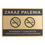 Tabliczka zakaz palenia papierosów - nadruk UV - wym. 160x110mm - Z012 w sklepie internetowym Grawernia.pl