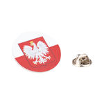 Pins patriotyczny z flagą i godłem Polski - wym. 28mm - PWD033 w sklepie internetowym Grawernia.pl