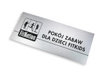 Szyldy z nazwami pomieszczeń i logotypem - 29x12cm - rogi prostokątne w sklepie internetowym Grawernia.pl