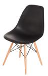 Krzesło P016W PP czarne, drewniane nogi w sklepie internetowym Kosmiczne Lampy
