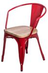 Krzesło Paris Arms Wood czerwony jesion w sklepie internetowym Kosmiczne Lampy