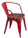 Krzesło Paris Arms Wood czerwony sosna w sklepie internetowym Kosmiczne Lampy