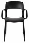 Krzesło z podłokietnikami Flexi czarne w sklepie internetowym Kosmiczne Lampy