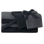Ręcznik FLOS kolor czarny styl klasyczny 2*30x50+2*50x90+2*70x130 ameliahome w sklepie internetowym witadecor.com.pl