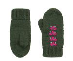Zielone jednopalczaste rękawiczki z haftem w sklepie internetowym sklepludowy.pl