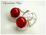 Kolczyki Swarovski Pearl Red Coral 10mm w sklepie internetowym Artillo