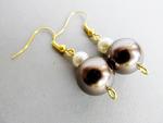 brązowe perły - kolczyki w sklepie internetowym Artillo
