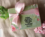 Pudełko na obrączki w zieleni i różu w sklepie internetowym Artillo