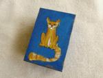 Pudełko malowane małe - Kotek w błękicie w sklepie internetowym Artillo