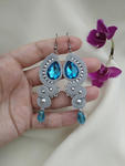 Soutache sutasz kolczyki turkusowe turkus w sklepie internetowym Artillo