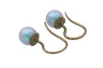 Kolczyki mosiądz z perłami Swarovski niebiesk w sklepie internetowym Artillo
