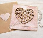 kartka ślubna, miłosna - geometryczne serce I w sklepie internetowym Artillo
