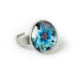 Blue flower pierścionek z ilustracją w sklepie internetowym Artillo