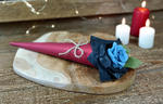 Róża z filcu - niebieska w sklepie internetowym Artillo
