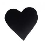 Czarna velvetowa poduszka serce. w sklepie internetowym Artillo
