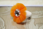 Pomarańczowy kwiatek gumka frotka do włosów Edytka w sklepie internetowym Artillo