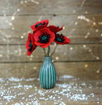 Mak polny - sztuka, kwiat z filcu w sklepie internetowym Artillo