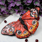 Duża broszka czerwony motyl w sklepie internetowym Artillo
