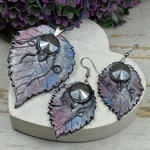 Jesienny komplet biżuterii z kryształami w odcieniach srebra w sklepie internetowym Artillo