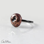 Kamyk - srebrny pierścionek z miedzią rozm. 13 (2210-02) w sklepie internetowym Artillo