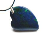 Lapis lazuli z malachitem, wisiorek - serce w sklepie internetowym Artillo