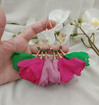 Kolczyki długie kwiaty, kolczyki na wesele w sklepie internetowym Artillo