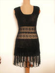 Czarna sukienka szydełkowa w sklepie internetowym Artillo