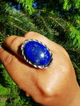 Srebrny pierścionek z lapis lazuli w sklepie internetowym Artillo