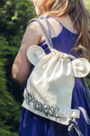 Bawełniany mini plecak miś z imieniem Marysia w sklepie internetowym Artillo