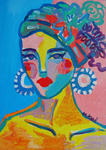 obraz olejny portret kobiety w turbanie w sklepie internetowym Artillo