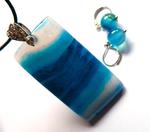Elegancka biżuteria z niebieskimi agatami, zestaw w sklepie internetowym Artillo