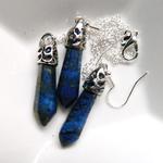 Lapis lazuli z pirytem, elegancki zestaw biżuterii w sklepie internetowym Artillo