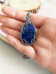 Naszyjnik Lapis Lazuli stal chirurgiczna handmade w sklepie internetowym Artillo