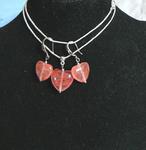 Różowy kwarc-kamień miłości, serduszka, zestaw biżuterii w sklepie internetowym Artillo