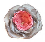 Broszka szaro różowa 8cm kwiatek w sklepie internetowym Artillo