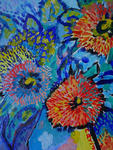 obraz olejny kolorowe kwiaty w wazonie w sklepie internetowym Artillo