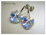 Kolczyki Swarovski Elements Heart 14 mm Crystal AB w sklepie internetowym Artillo