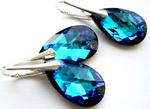 Piekny komplet Swarovski bermuda blue srebro w sklepie internetowym Artillo