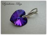 Zawieszka Swarovski Elements Heart 14mm Heliotrope w sklepie internetowym Artillo