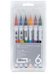 Zestaw Pisaków Kuretake Zig Clean Color Real Brush 6 szt. w sklepie internetowym MONET