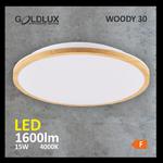 Plafon śr:28cm 15W 1600 lumenów WOODY 319005 POLUX/SANICO w sklepie internetowym luke.sklep.pl