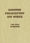 Słownik Polszczyzny XVI Wieku. Tom Xxxv Q-rowny w sklepie internetowym Gigant.pl