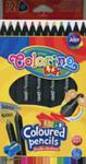 Kredki Ołówkowe Colorino Trójkątne Jumbo Czarne 12 Kolorów + Temperówka w sklepie internetowym Gigant.pl
